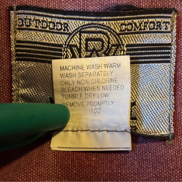 Vtg Wrangler Rugged Wear Pink Button Up Long Sleeve Shirt Size L (16-16 1/2) - Picture 9 of 10